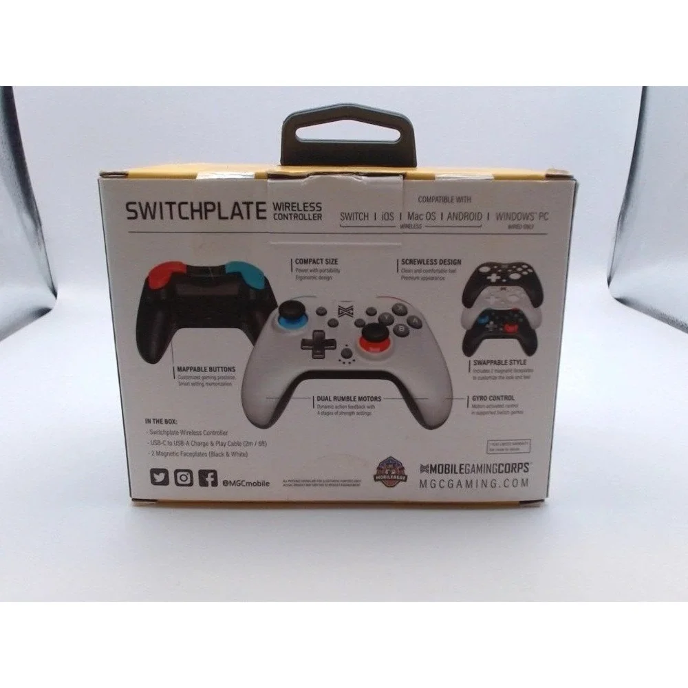 MGC - Switchplate Wireless Nintendo Switch Controller, BRAND NEW IN BOX